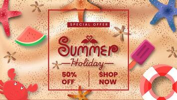 Summer sale background with attractive elements is suitable for your business needs vector