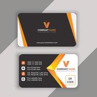 Business card with triangle shapes design vector