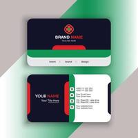 Business card with triangle shapes design vector