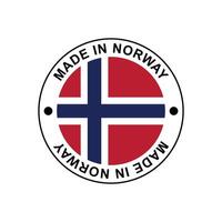 MADE IN Norway circle stamp with flag vector