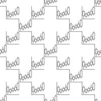Cryptocurrency analysis thin line seamless pattern vector