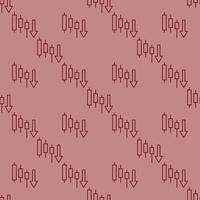 Down Trend with Candlestick Charts Technical Analysis seamless pattern in outline style vector