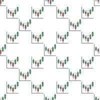 Stock and cryptocurrency charts colored seamless pattern vector