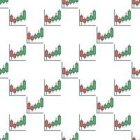 Cryptocurrency lond position graph colored seamless pattern vector