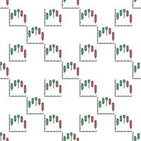 Candlestick Chart forex analytics colored seamless pattern vector