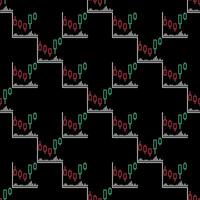 Technical Analysis Candlestick outline seamless pattern vector