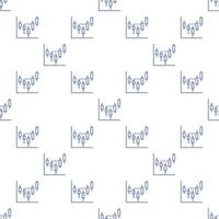 Stock and cryptocurrency formation thin line seamless pattern vector