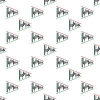 Candlestick chart Triangle figure Crypto Trading colored seamless pattern vector