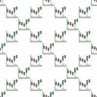 Candlestick Technical Analysis colored seamless pattern vector