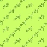 Up Trend with Cryptocurrency Candlestick thin line seamless pattern vector