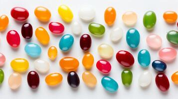 Candy Photography on a white background photo