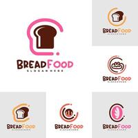 Set of Bread with C logo template, Creative Bread logo design concepts vector
