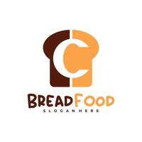 Bread with C logo template, Creative Bread logo design concepts vector
