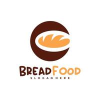 Bread with C logo template, Creative Bread logo design concepts vector