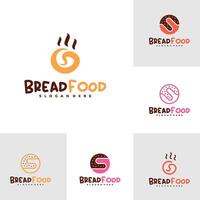 Set of Bread with S logo template, Creative Bread logo design concepts vector