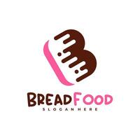 Bread with B logo template, Creative Bread fast logo design concepts vector