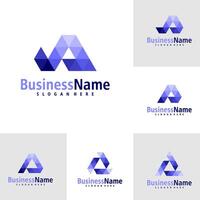 Set of Letter A logo design . Creative Initial A logo concepts template vector