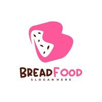 Bread with B logo template, Creative Bread fast logo design concepts vector