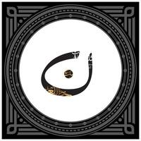 Arabic Calligraphy Alphabet letters or font in Kufic, Divani and Thuluth styles, Stylized islamic calligraphy elements black on White background, for all kinds of religious design vector