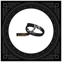 Arabic Calligraphy Alphabet letters or font in Kufic, Divani and Thuluth styles, Stylized islamic calligraphy elements black on White background, for all kinds of religious design vector