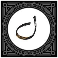 Arabic Calligraphy Alphabet letters or font in Kufic, Divani and Thuluth styles, Stylized islamic calligraphy elements black on White background, for all kinds of religious design vector