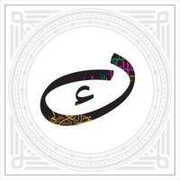 Arabic Calligraphy Alphabet letters or font in Kufic, Divani and Thuluth styles, Stylized islamic calligraphy elements black on White background, for all kinds of religious design vector