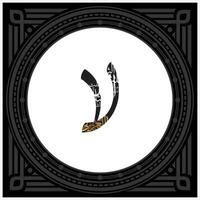 Arabic Calligraphy Alphabet letters or font in Kufic, Divani and Thuluth styles, Stylized islamic calligraphy elements black on White background, for all kinds of religious design vector