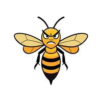 Common Wasp bee angry icon vector