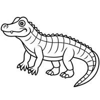 Crocodile Monitor stands icon vector