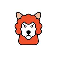 Croatian Sheepdog dog angry icon vector