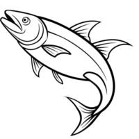 Cobia Fish jumps icon vector