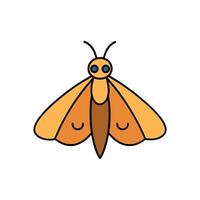 Comet Moth learns icon vector