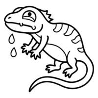 Common Newt lizzard cries icon vector