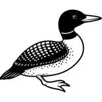Common Loon bird runs icon vector