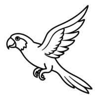 Conure bird jumps icon vector