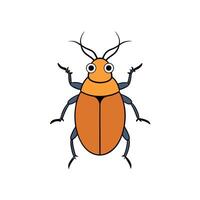 Common Beetle bug looks icon vector
