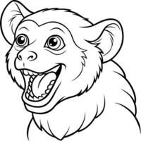 Common Cuscus monkey laughs icon vector