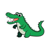 Common Caiman alligator screams icon vector