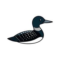 Common Loon bird learns icon vector