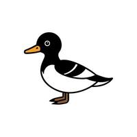 Common Goldeneye bird goes icon vector
