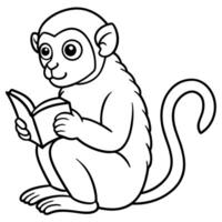 Common Cuscus monkey reading icon vector