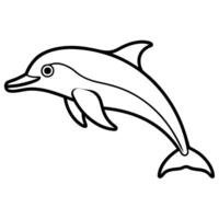 Commerson Dolphin flies icon vector