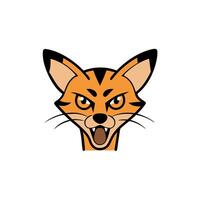 Common Genet lynx angry icon vector