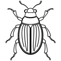 Common Beetle bug stands icon vector