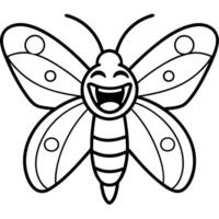 Comet Moth laughs icon vector