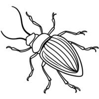 Common Beetle bug runs icon vector
