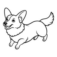 Corgipoo dog flies icon vector