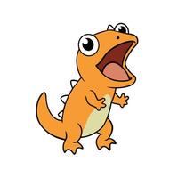 Crested Gecko screams icon vector