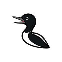 Common Loon bird screams icon vector