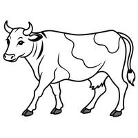 Cow walks icon vector